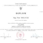 Diplom Mgr. Petr Molnár, Univerzita Palackého v Olomouci, Bc. Filologie, 2014